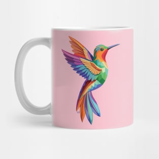Colorful Geometric Hummingbird Mug